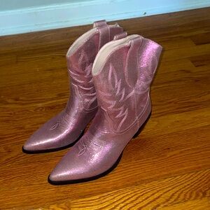 Pink cowboy boots